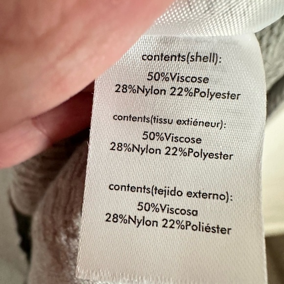 WEWOREWHAT XL/XXL Varsity woman grey cable knit soft quiet luxury cardigan - Picture 12 of 16